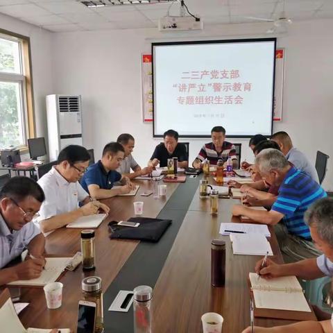 二三产党支部召开“讲严立”警示教育专题组织生活会