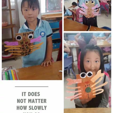 八公桥镇中心幼儿园博士二班《我会做小螃蟹》