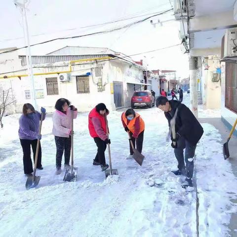 桥东街道杨庄村开展“信用+志愿服务”除雪活动
