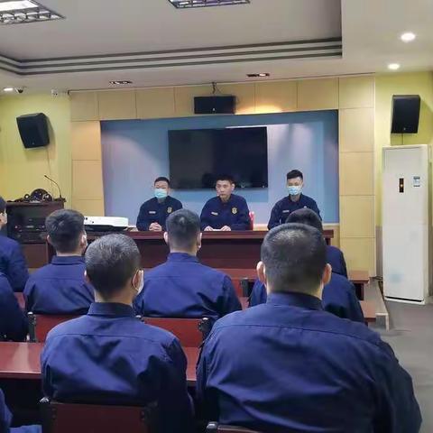 美里湖消防救援站迅速落实“2.10”视频会议精神召开全体指战员大会