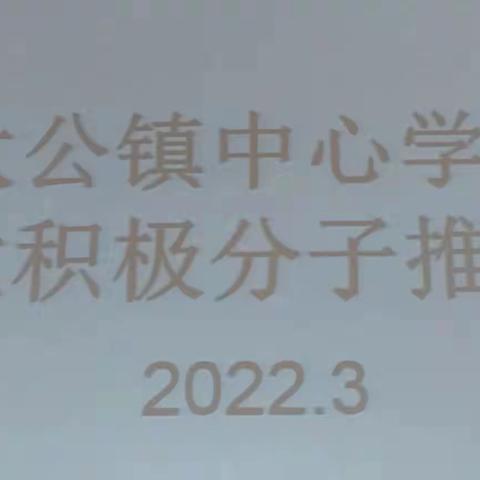 红心向党 砥砺前行——太公镇中心校召开入党积极分子推荐会