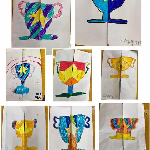 尊崇完小兴趣课绘画1班——绘画主题：父亲节“折叠奖杯”