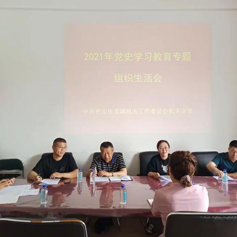 市直机关工委召开党史学习教育专题组织生活会