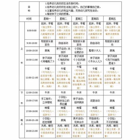 河安幼儿园：大班组家园共育一日活动指导建议