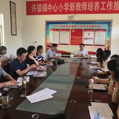 许镇镇中心小学召开新教师培养工作推进会