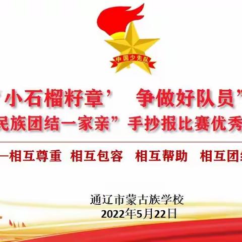 共争“小石榴籽章”    争做好队员