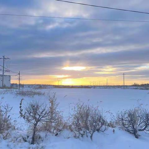 桃花镇中心学校扫雪纪实——初雪纷飞满校园、家校扫雪暖人心