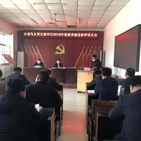 小龙马乡召开党支部书记2019年度抓党建述职评议大会