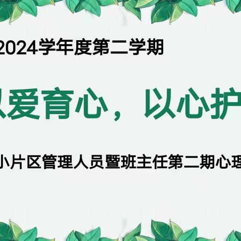 以爱育心，以心护航——十一小片区管理人员暨班主任第二期心理健康培训