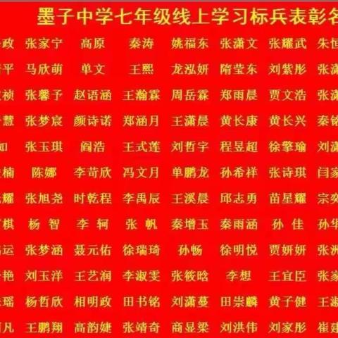 时光不负追梦人 云端表彰促成长 ——墨子中学七年级教学部线上表彰活动