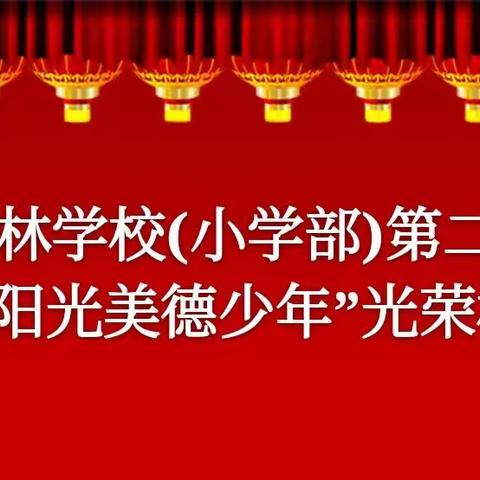 芦林学校(小学部)第二届“阳光美德少年”榜单，No.3——阳光厚德少年榜