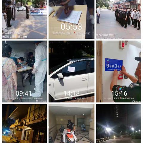 盛世长安小区8月第一周工作周报