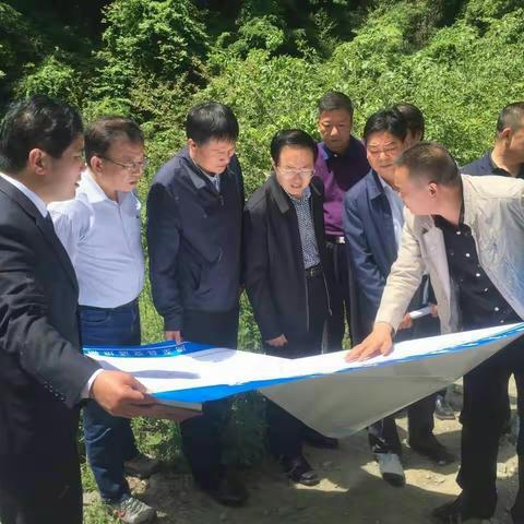 省交通运输厅副厅长杨育生检查我县行政村通沥青（水泥）路建设工作