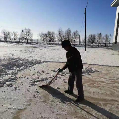 家校一家亲 除雪暖意浓