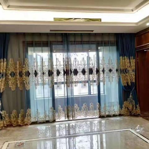 刺绣窗帘实装效果图