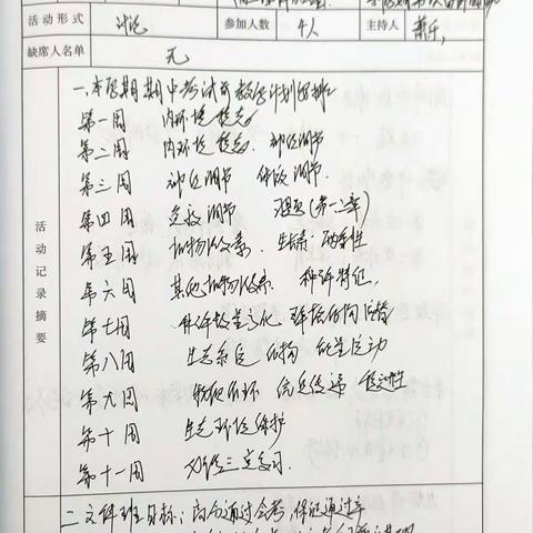 2022——2023学年第一学期高二生物备课组第一次会议