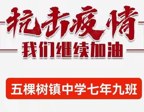 心有凌云志    居家抗疫情 ——五棵树镇中学七年九班学生居家抗疫学习活动纪实