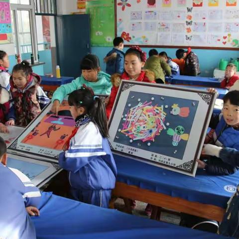 兴庆区第九小学美术活动"美在校园 美在家"