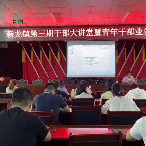 新龙镇召开第三期干部大讲堂暨青年干部业务培训会