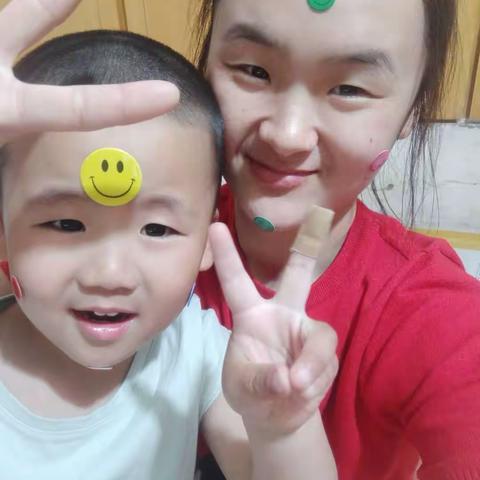 和妈妈的快乐合影