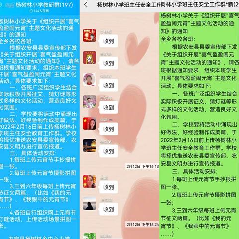 喜气盈盈闹元宵                         ——杨树林乡中心小学组织开展元宵节主题文化活动