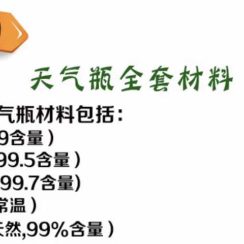 寒假科学探寻之旅--天气瓶