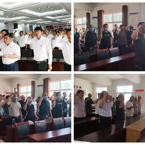 河街乡开展“红心向党庆百年，奋力开拓新局面”七月份主题党日活动