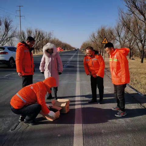 大同公路分局督导检查冬季路面病害处治专项行动