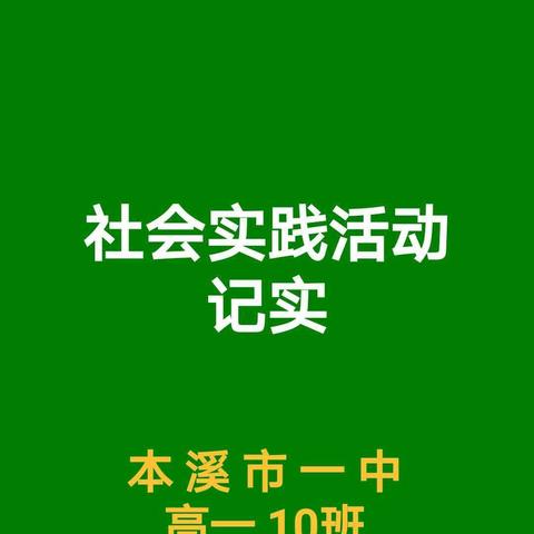 高一10班 社会实践活动