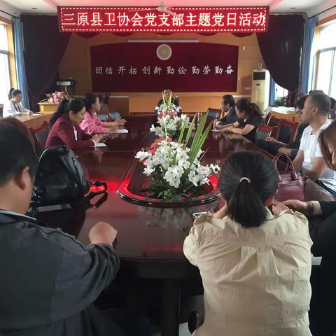 三原县卫协会支部主题党日活动