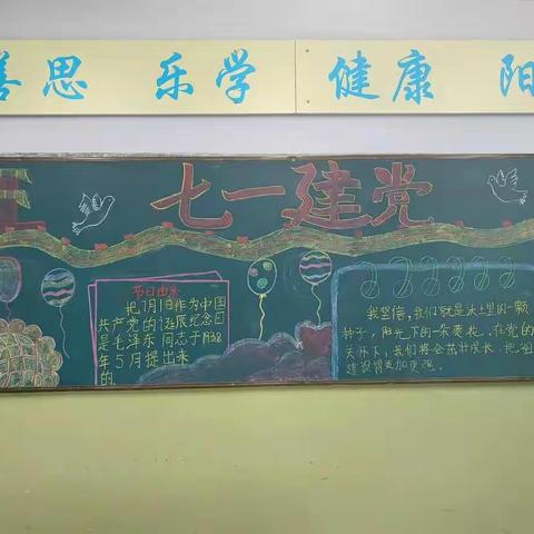 【喜迎二十大 交出新答卷】童心向党庆“七一”——民主小学开展庆“七一”板报手抄报评比活动