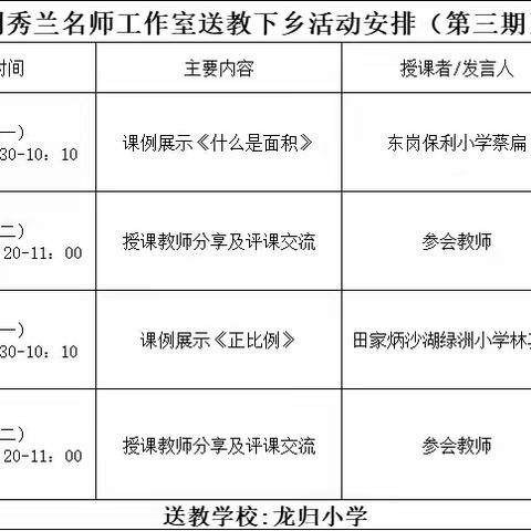 送教下乡共发展，辐射引领促提升