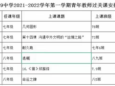 过关课展教师风采，观评课促教师成长——乌鲁木齐市第29中学教科研月系列活动之青年教师过关课风采展示