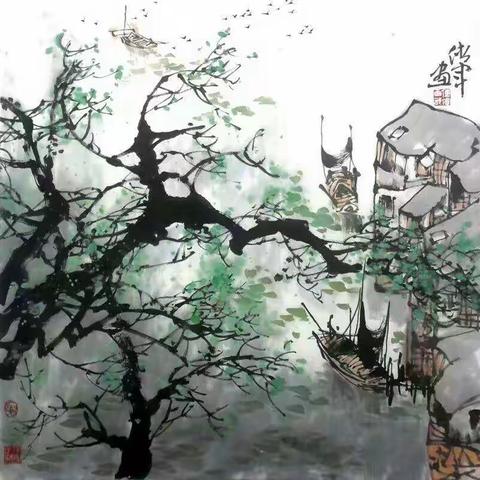 武传军山水画欣赏