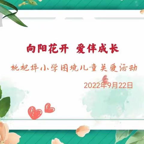 “向阳花开，爱伴成长”                        ——记枇杷坪小学困境儿童关爱活动