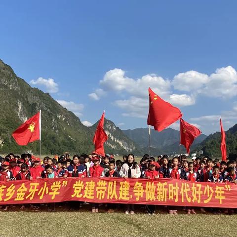 凤山县金牙瑶族乡金牙小学“党建带队建、争做新时代好少年”主题活动剪影