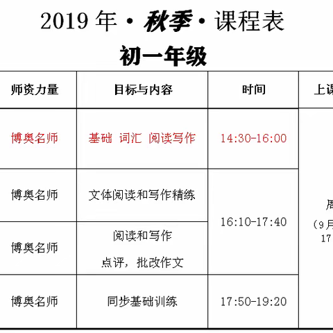 @江莹/写给我最爱Miss Jiang的一封信 (附：秋季课程表和授课内容）