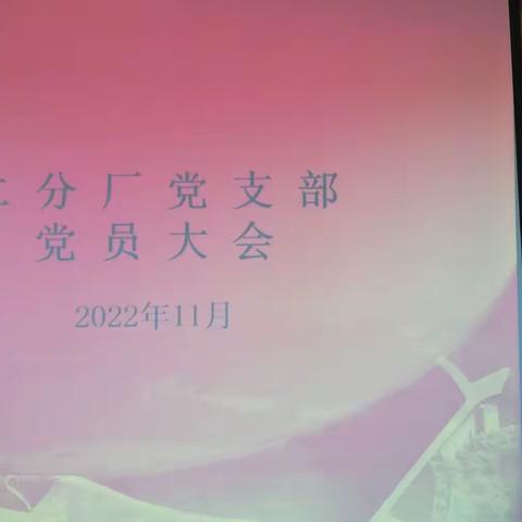 二分厂党支部召开11月支部党员大会
