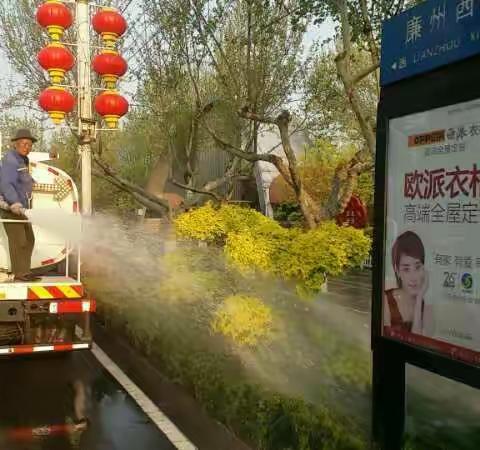 园林绿化服务站启动精细化植物冲洗管理