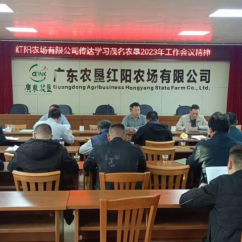 红阳农场有限公司传达学习茂名农垦2023年工作会议精神