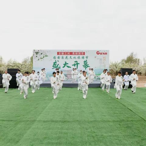 方城武术研究会助力固安梨花节