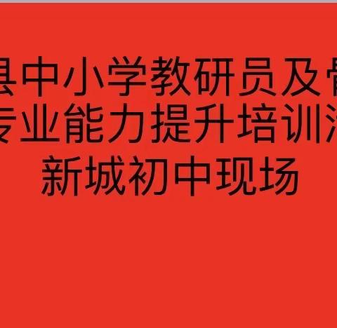 专家助力解读课标，强师提质赋能前行——垣曲县中小学教研员及骨干教师专业能力提升培训活动新城初中现场