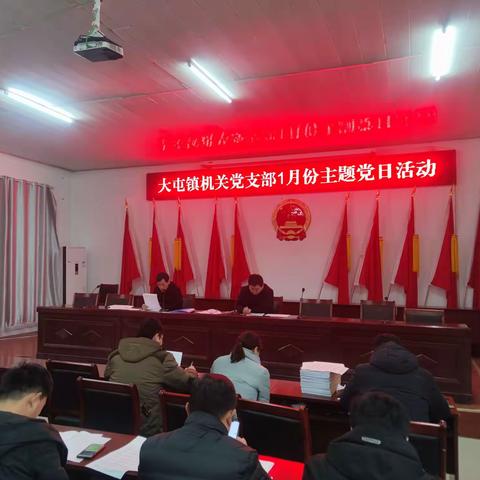 大屯镇组织开展1月份主题党日活动