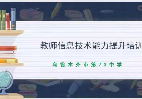 乌市第73中学教师信息技术能力提升培训