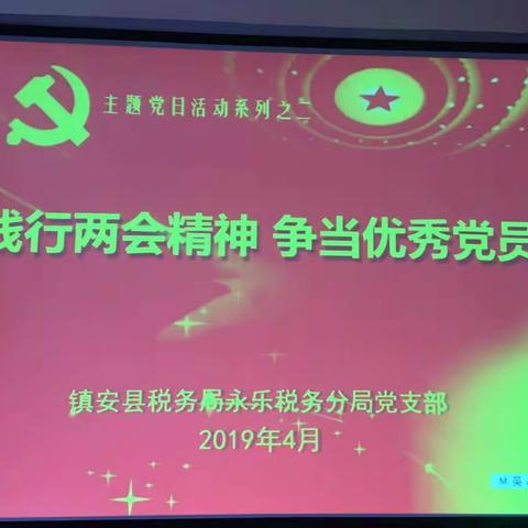 镇安县税务局永乐税务分局党支部组织召开主题党日活动