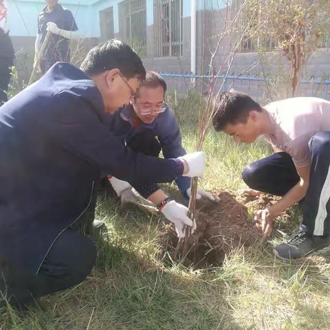 一棵两棵三棵树，棵棵皆成栋梁材                                ——                 记十二中植树活动