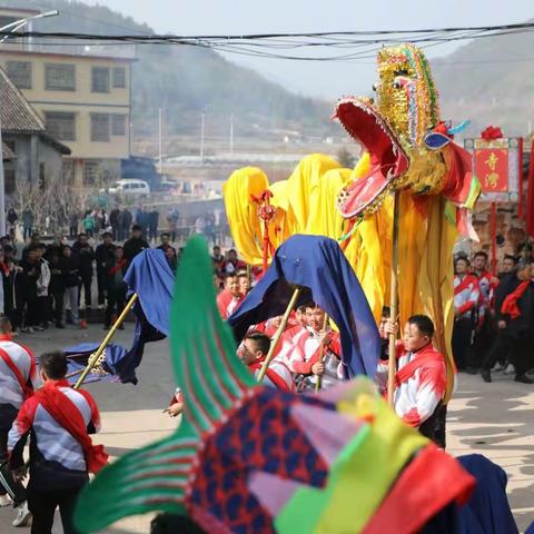 迎新年 贺新春 ＃年味＃2023年春节＃湖南省临武县燕溪村 寺湾村＃拜年联谊活动 舞龙 2023年1月25日