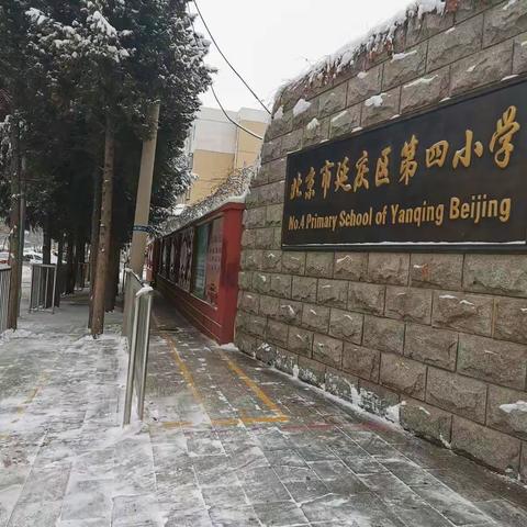 大雪美校园，扫雪护安全