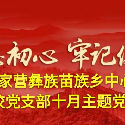 “不忘初心跟党走，牢记使命育新人”--宜良县耿家营彝族苗族乡中心学校党支部主题党日活动