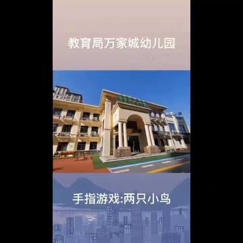 教育局万家城幼儿园手指游戏-两只小鸟